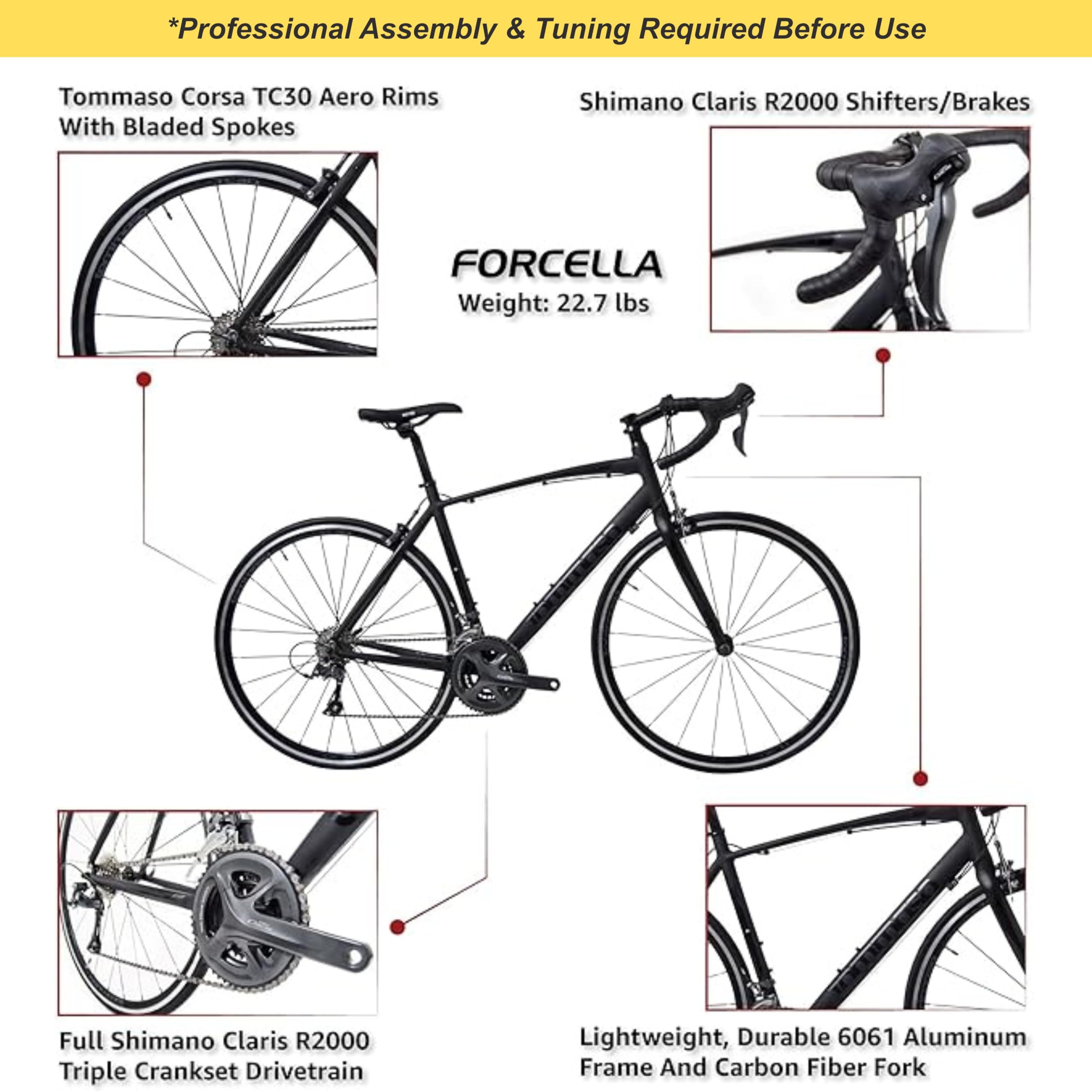 Aluminum Road Bike – Shimano Claris, 24-Speed