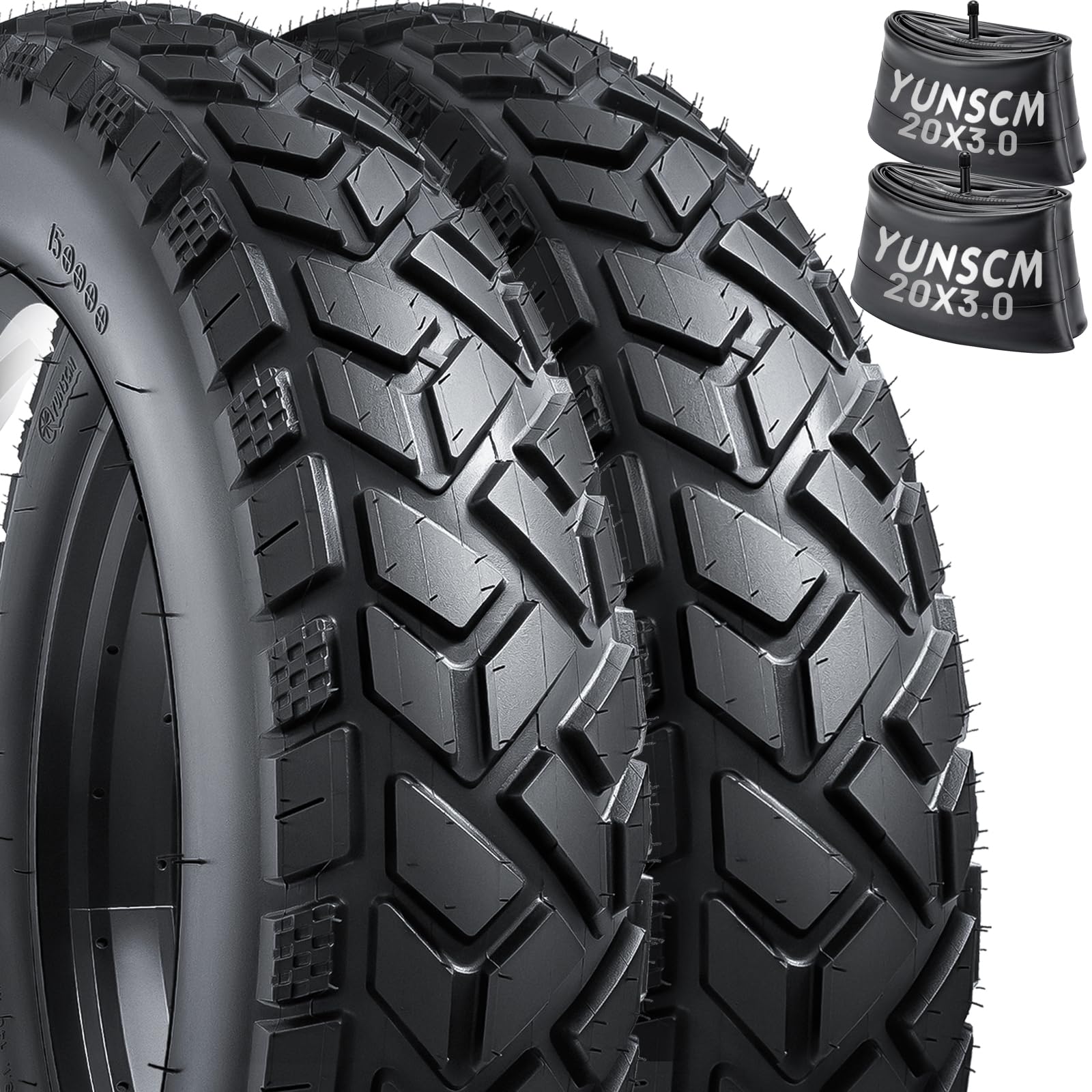 20" E-Bike Fat Tire Set – Heavy Duty All-Terrain Tires & Tubes