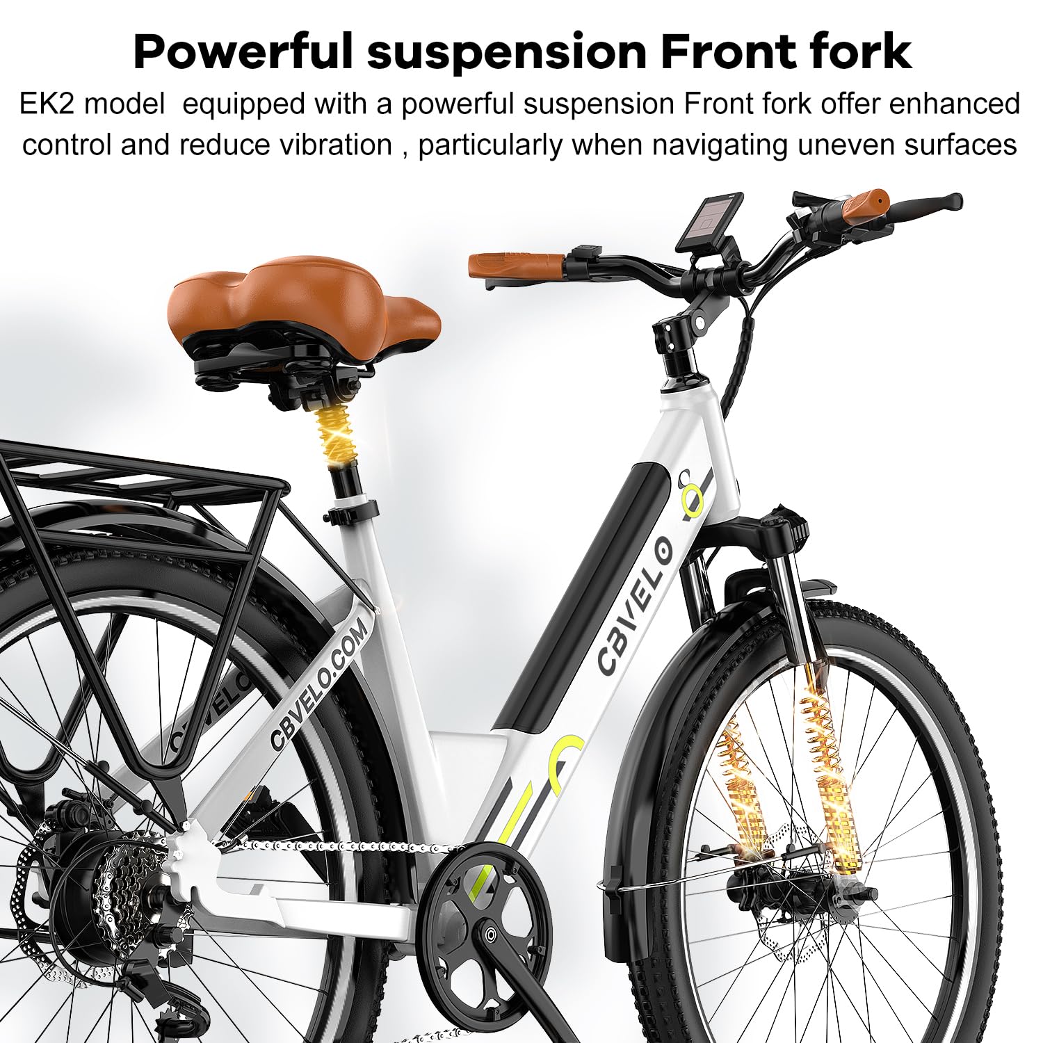 26" Electric Bike – 1000W Motor, 80-Mile Range, 7-Speed