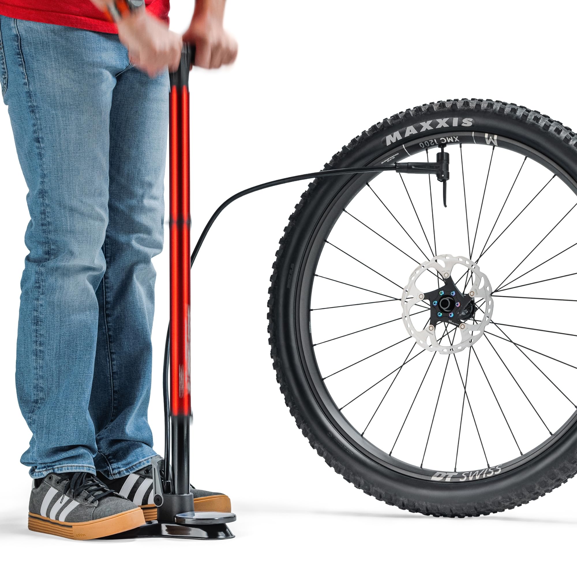 Tubeless Floor Pump – High-Pressure Bike Tire Inflator