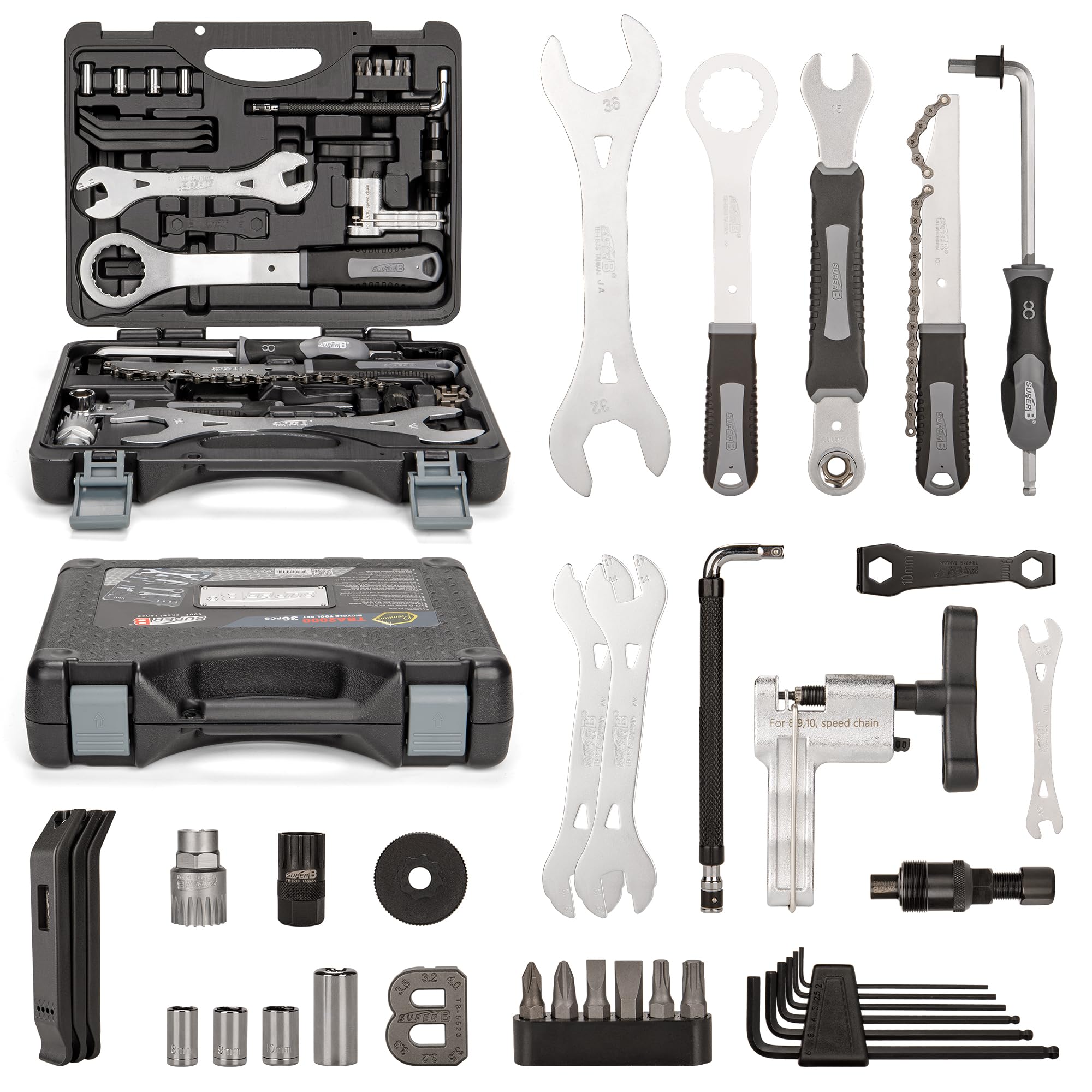Bike Repair Tool Kit – Bicycle Maintenance Set with Carry Case