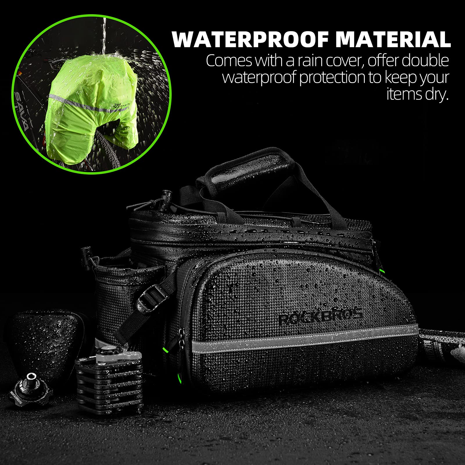 Waterproof Bike Rack Bag – Rear Seat Cargo Pannier