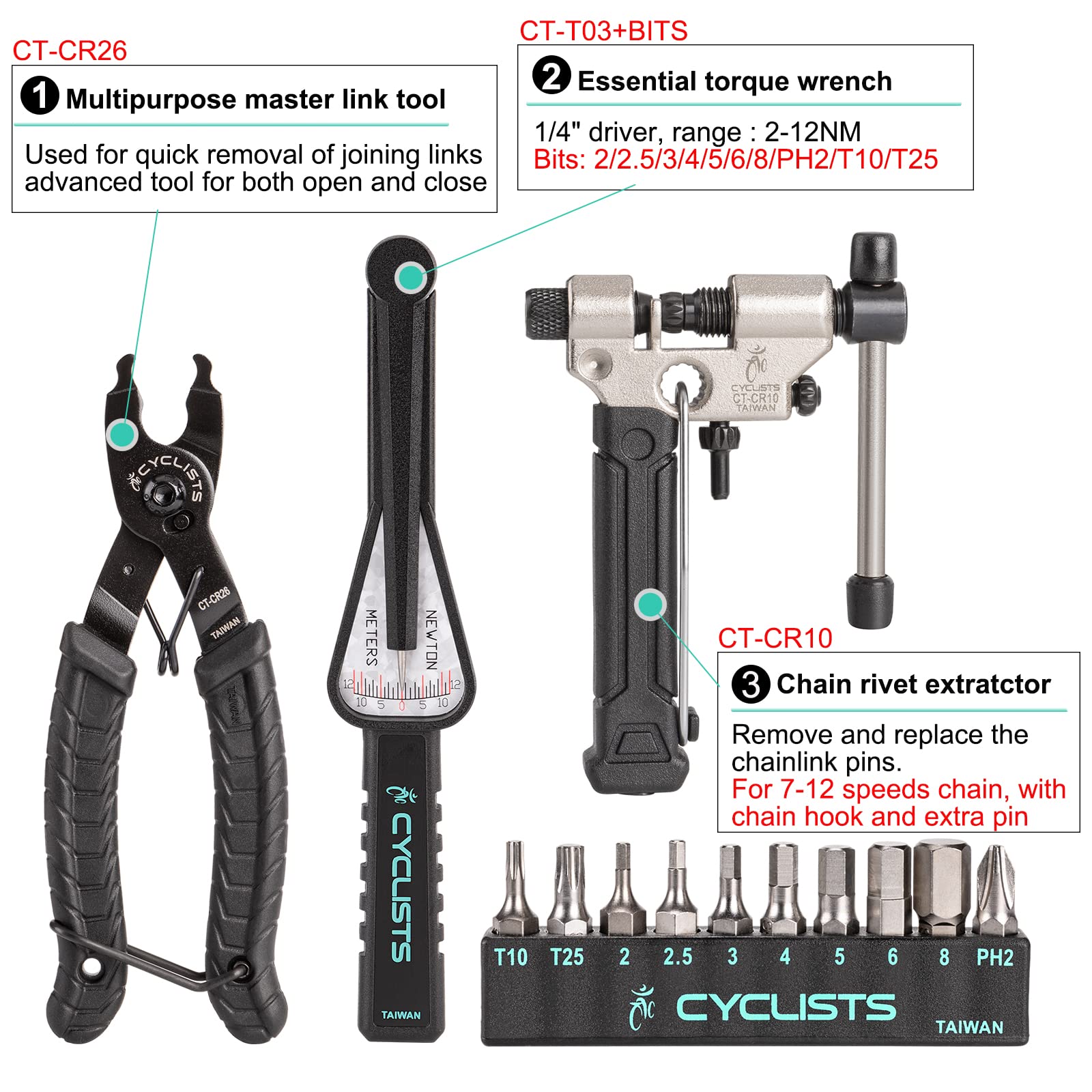 27-Piece Bike Tool Kit – Bicycle Repair Set with Case