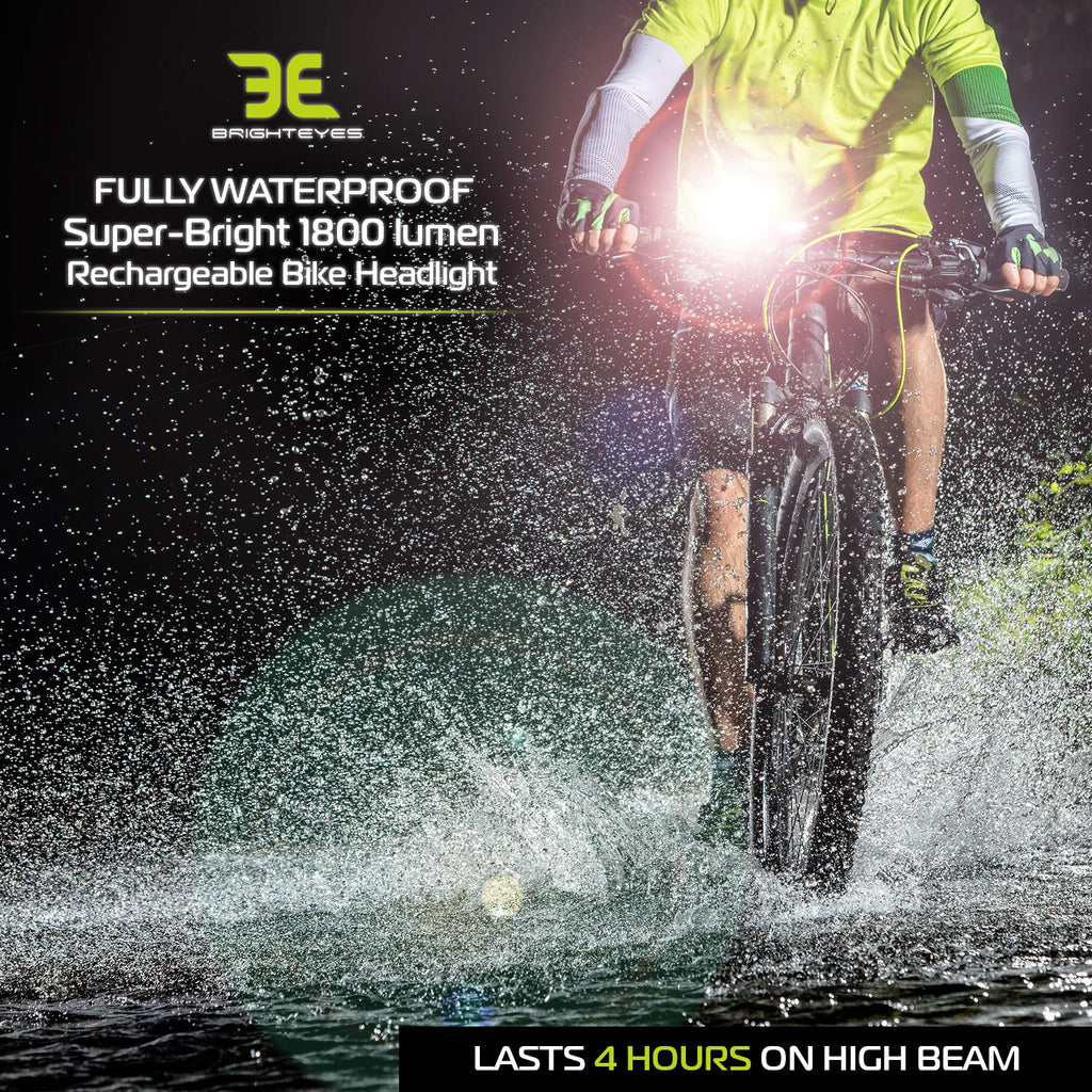 1800 Lumen Bike Light Set – USB Rechargeable