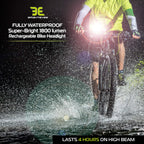 1800 Lumen Bike Light Set – USB Rechargeable
